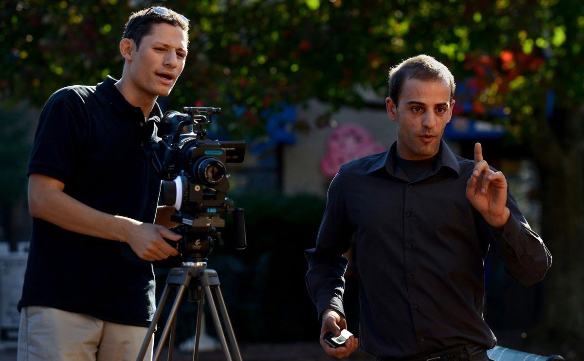 Izidor and Alex making documentary in 2013