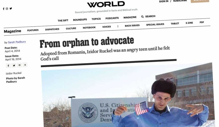 World Magazine: From orphan to advocate