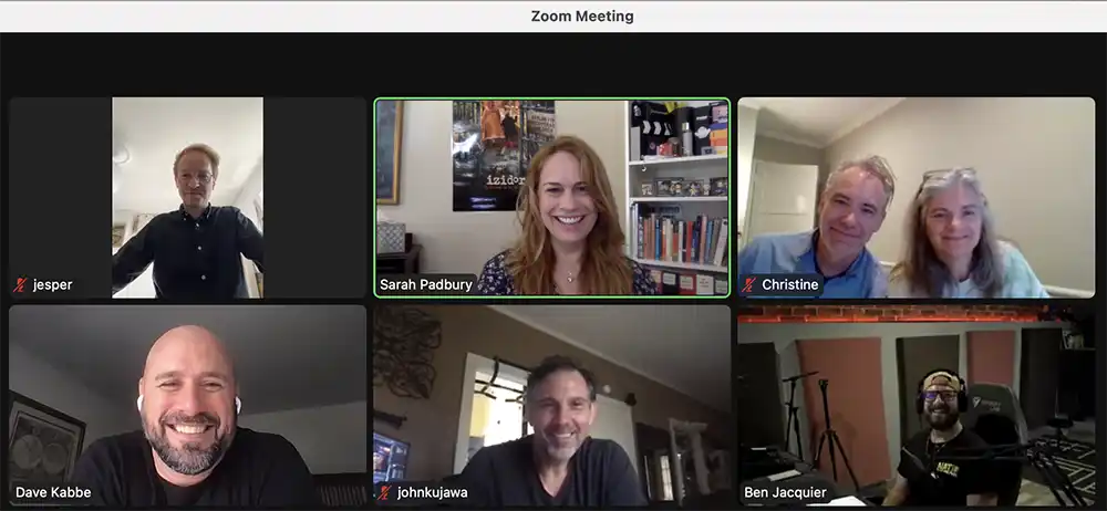 team members on Zoom call